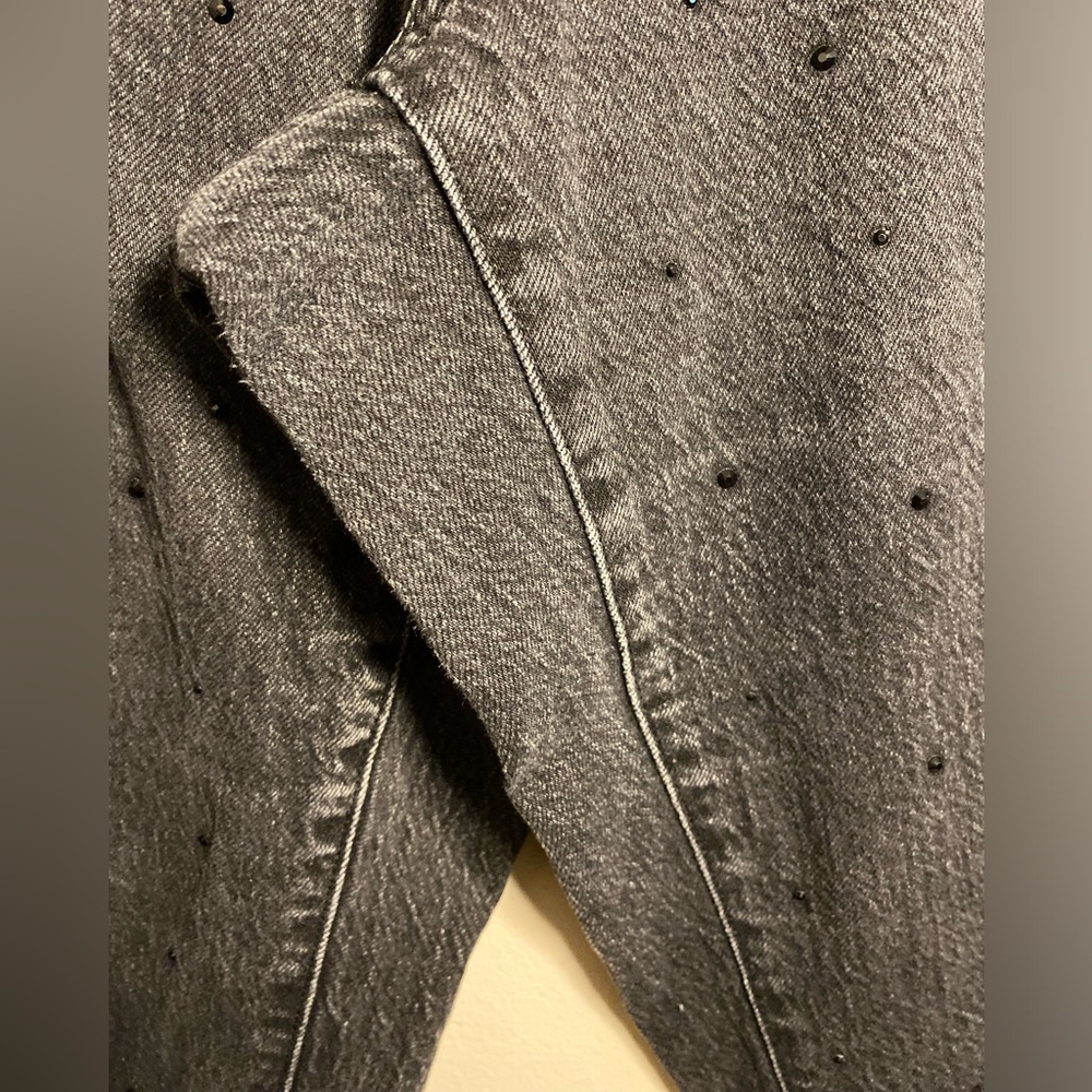 Universal Thread Black Wash Rhinestone Jeans Mid-… - image 6